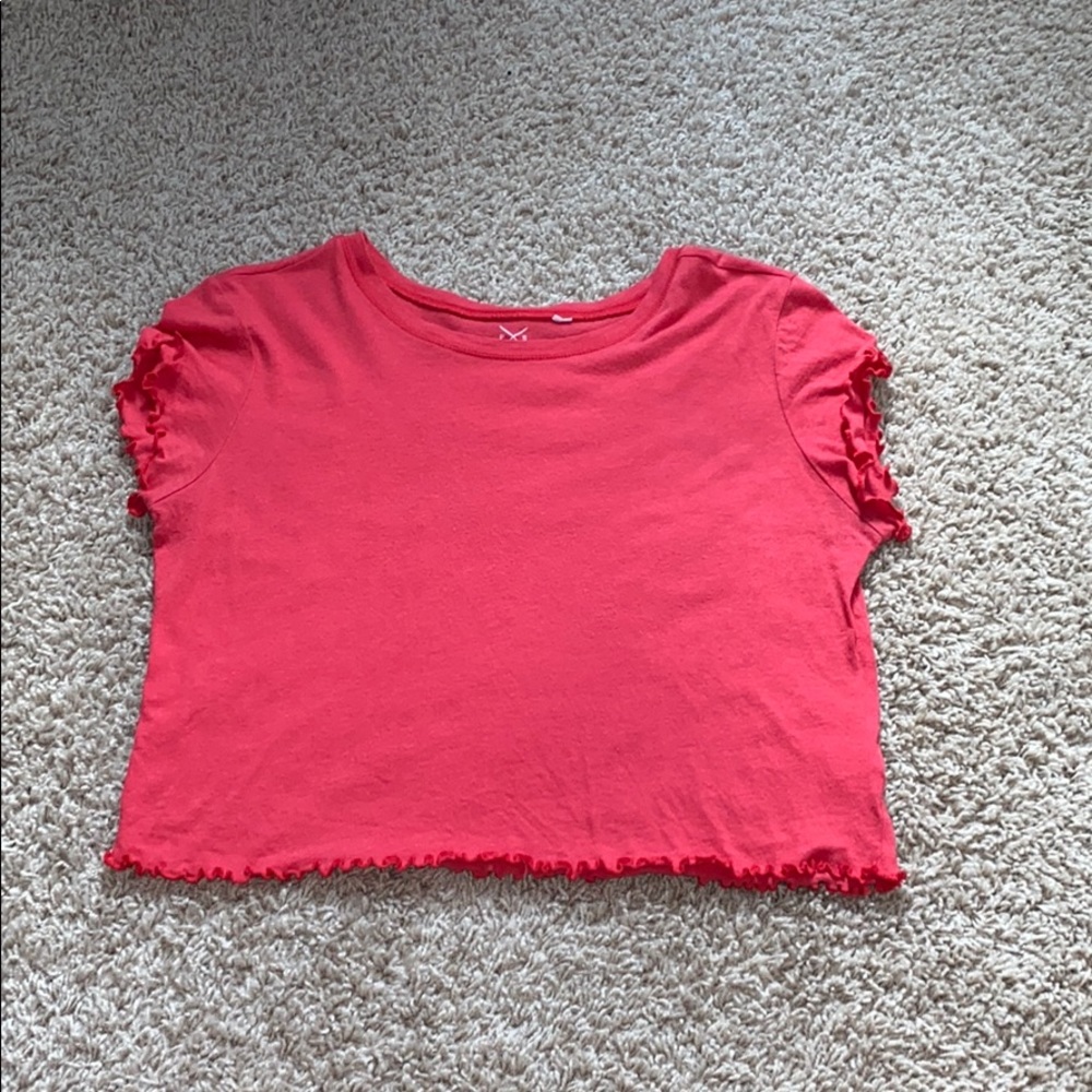 Pacsun red mid crop